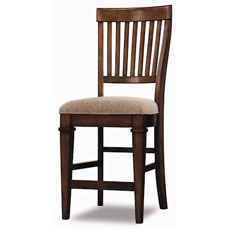 Slat Back Counter Stool